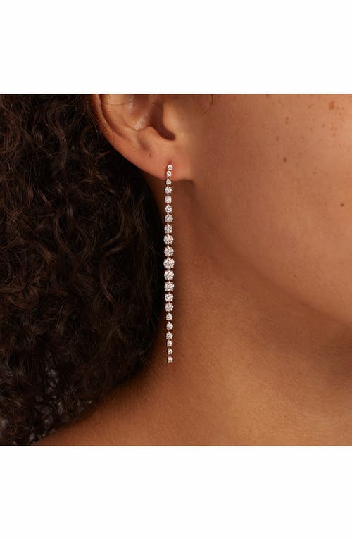Hautecarat Lab Created Diamond Drop Earrings In 18k Rose Gold