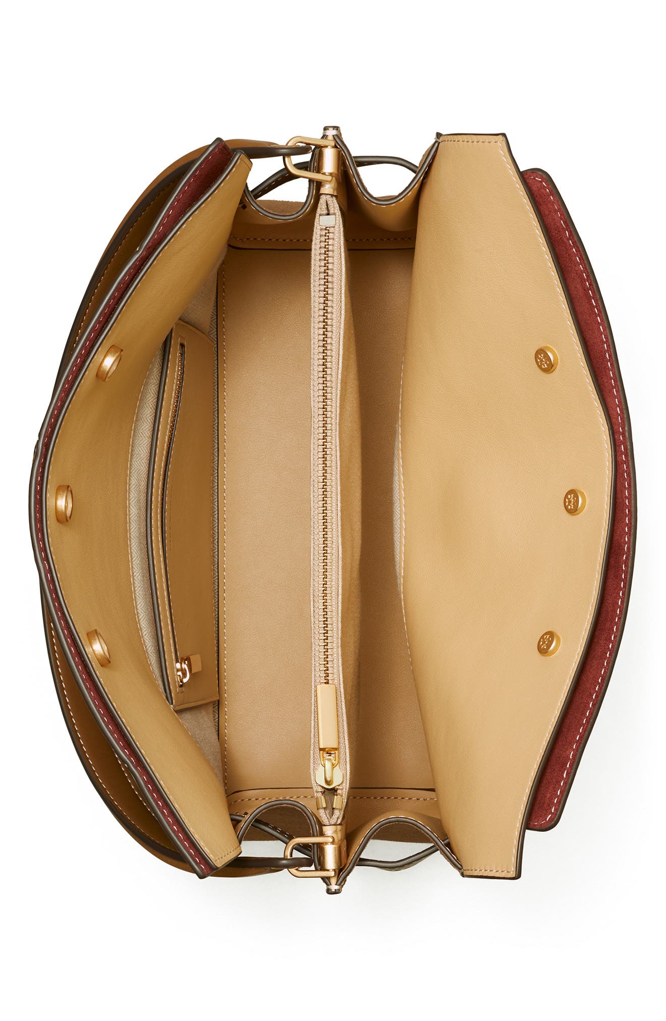 Tory Burch Lee Radziwill Leather Diamond Double Bag, Alternate, color, 