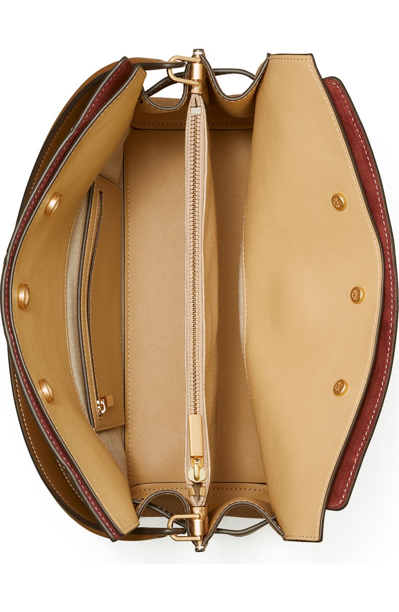 Tory Burch Lee Radziwill Leather Diamond Double Bag, Alternate, color,