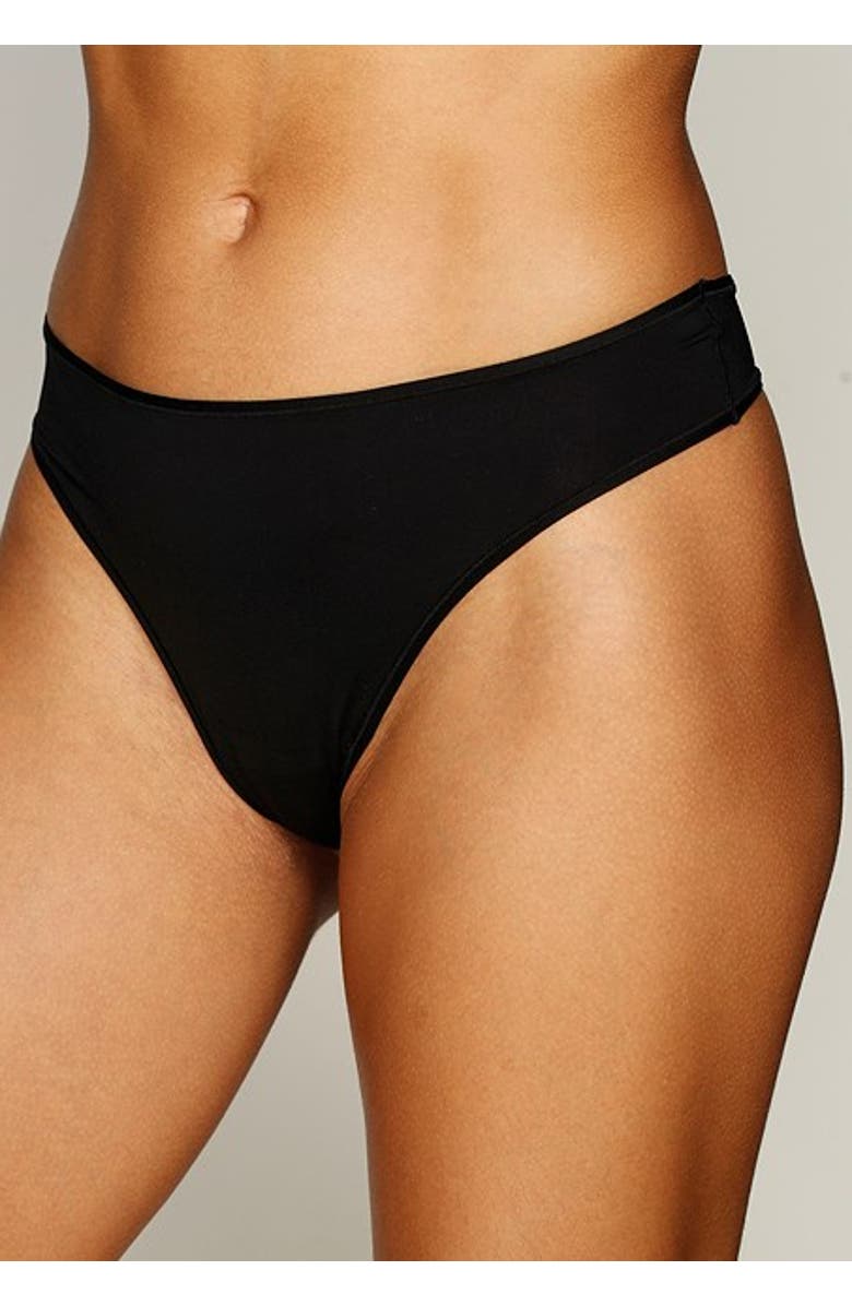 LASCANA 2 Pk Basic Thongs, Alternate, color, Black