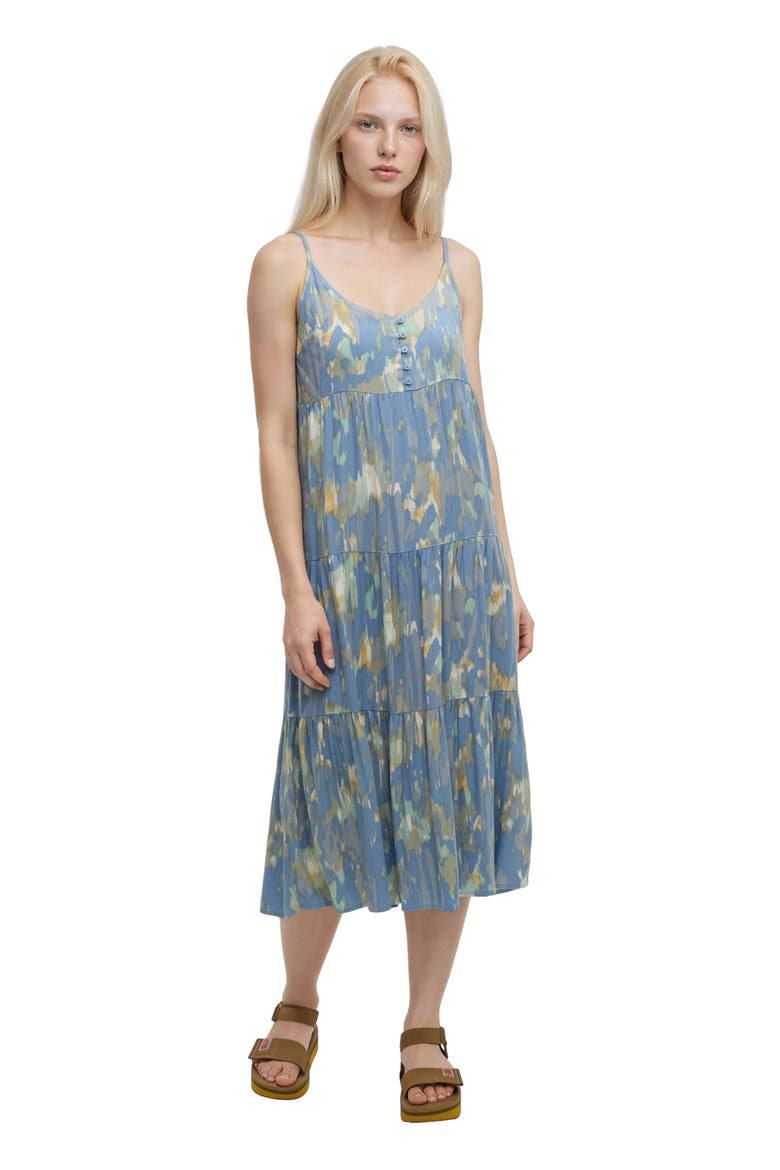 EcoWoven Crepe Hopewell Dress, Main, color, Lakeside Blue/Blur