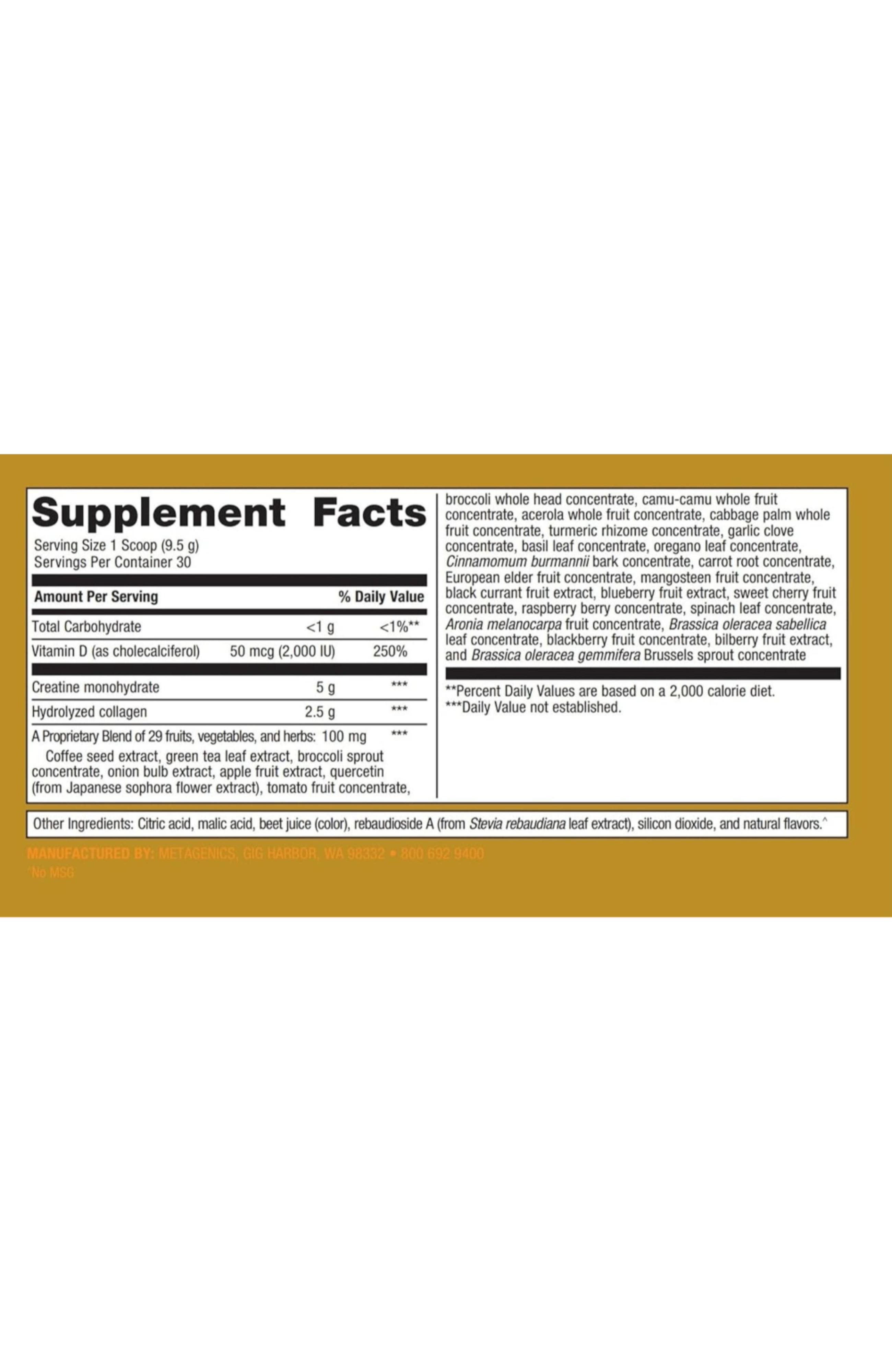Metagenics StayStrong Plus Brain and Body Creatine Collagen Powder ...