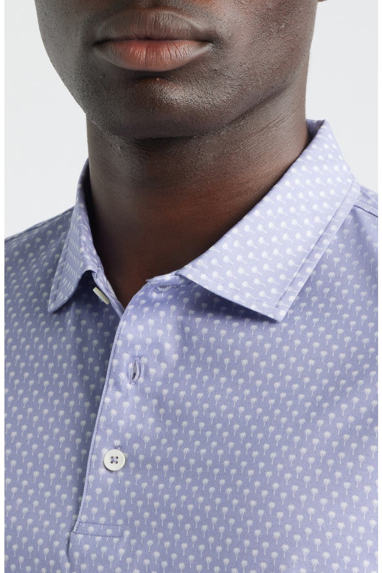 Victor OoohCotton® Palm Tree Print Polo, Alternate, color, LILAC