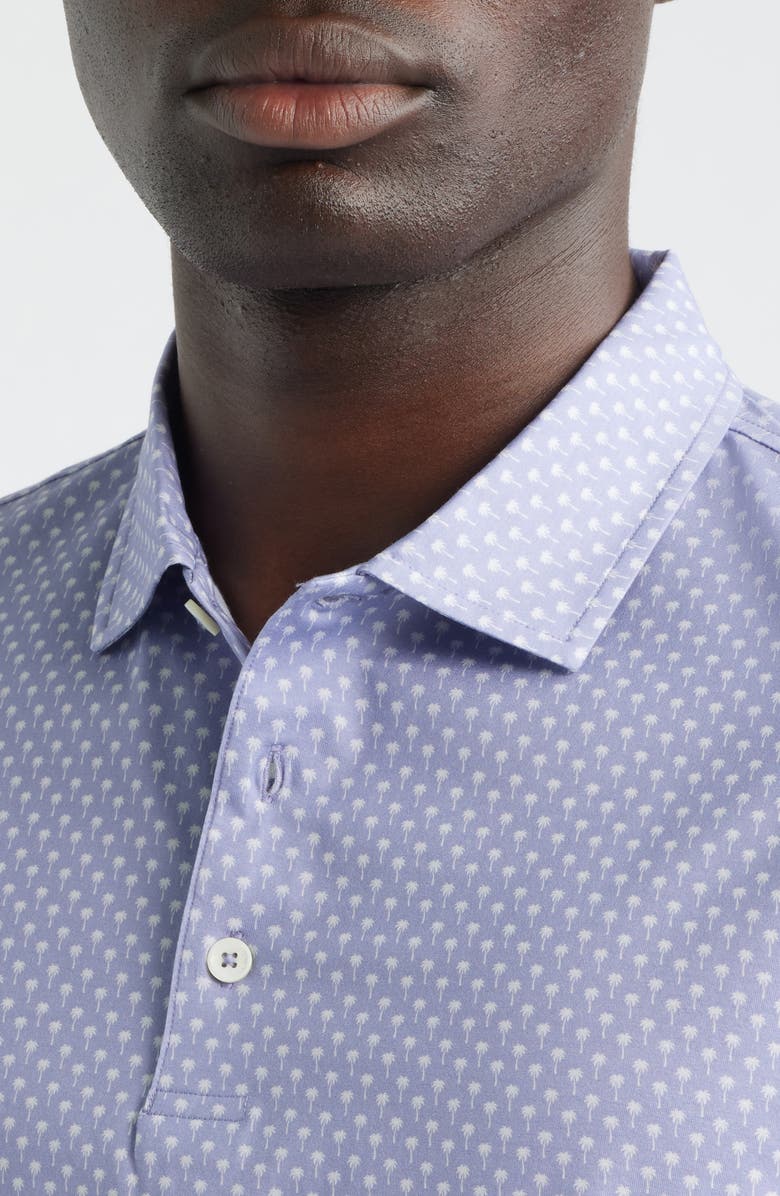 Bugatchi Victor OoohCotton<sup>®</sup> Palm Tree Print Polo, Alternate, color, Lilac