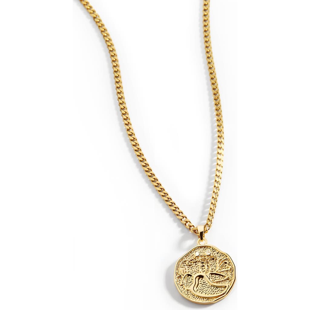 Mint & Lily Astrological Sign Coin Pendant Necklace in Scorpio at Nordstrom