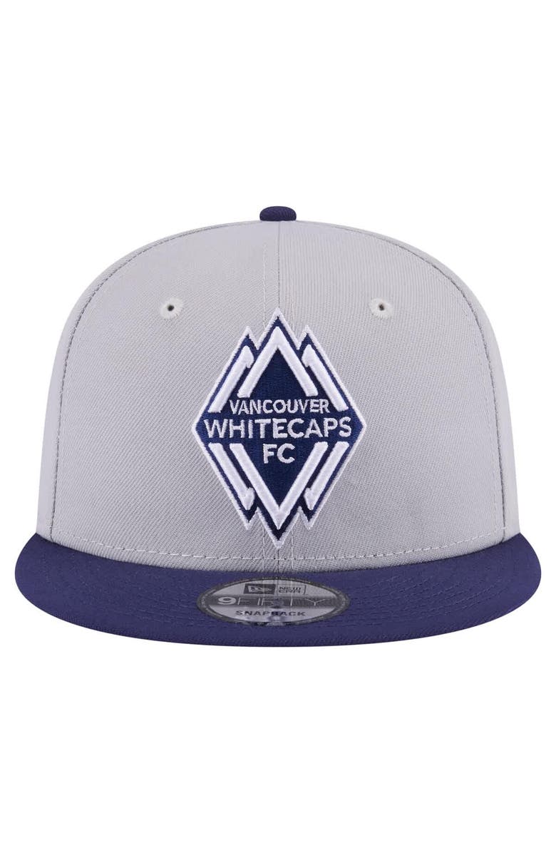 New Era Men's New Era Gray Vancouver Whitecaps FC Color Pack Two-Tone 9FIFTY Snapback Hat, Alternate, color, Gray