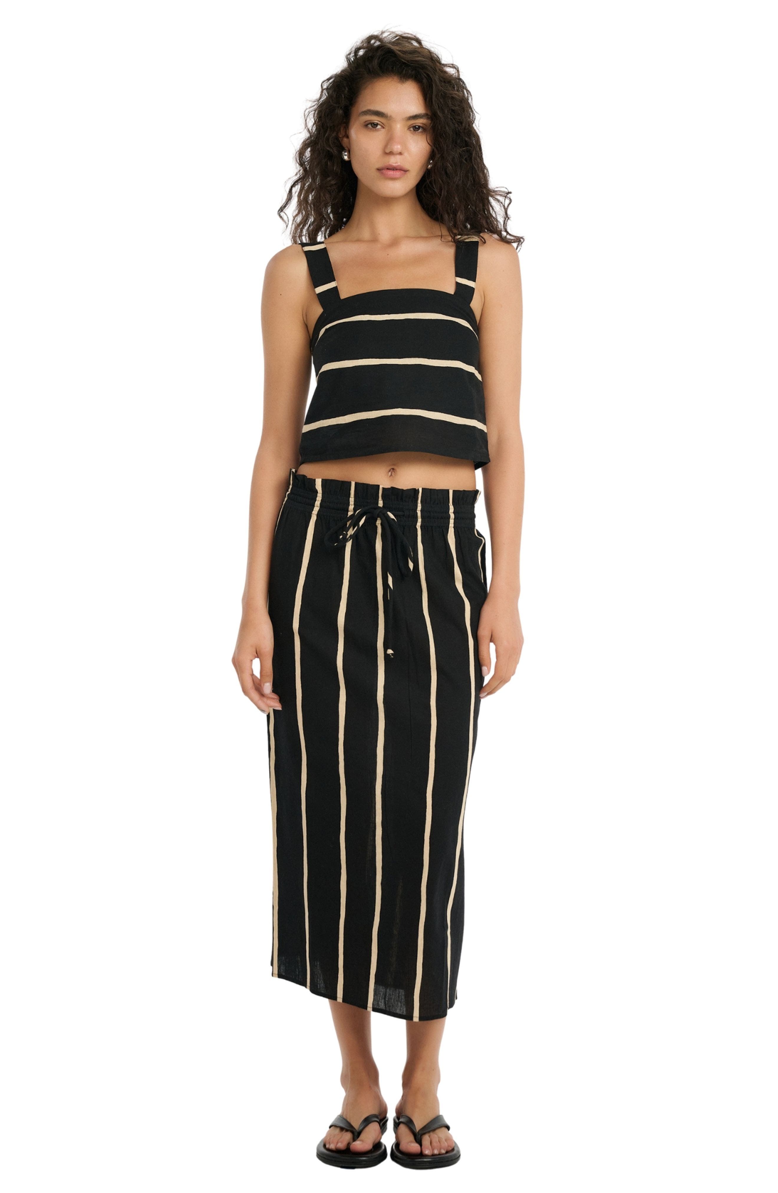 Gottex Beach Life Resort Ray Paper Bag Midi Skirt Cover-up (Women ...