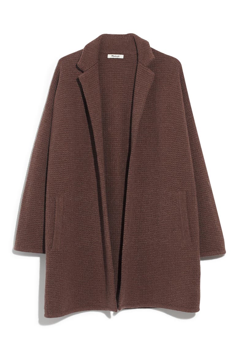 Chilton Sweater Coat, Alternate, color, HEATHER COCOA