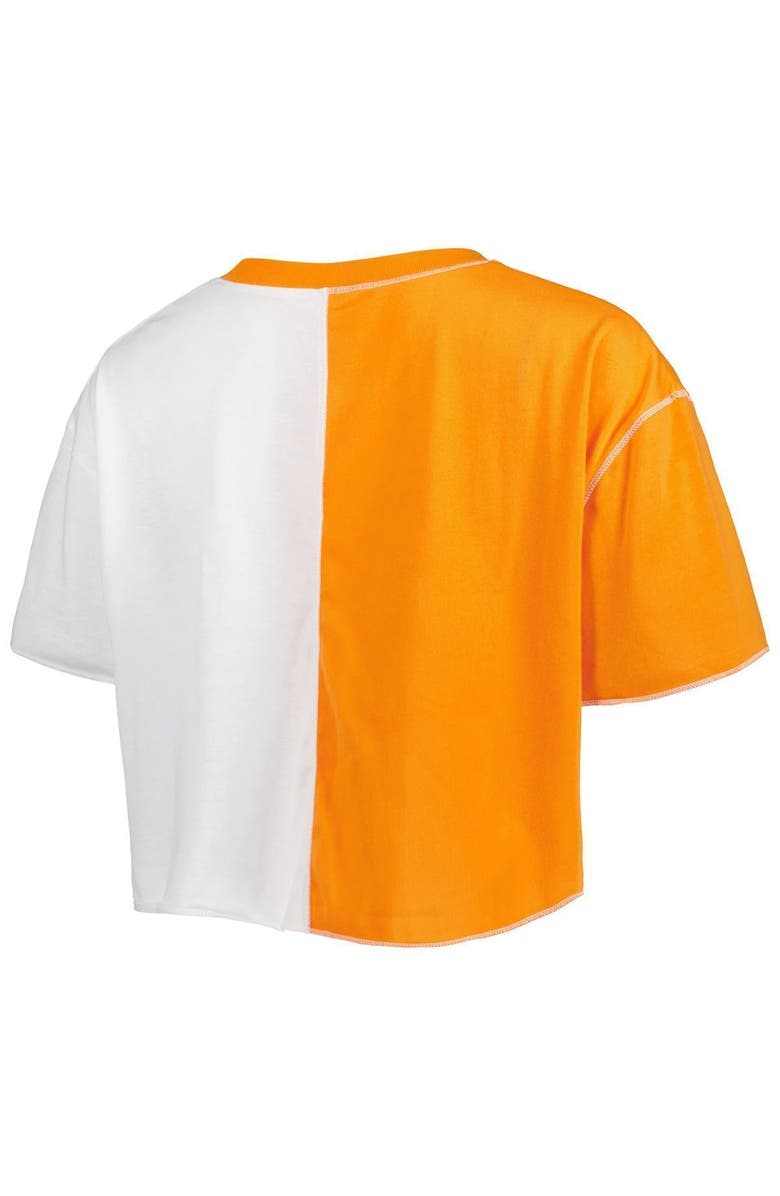 ZOOZATZ Women's ZooZatz Tennessee Orange/White Tennessee Volunteers Colorblock Cropped T-Shirt, Alternate, color, 