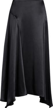 Reformation McCall Handkerchief Hem Silk Skirt