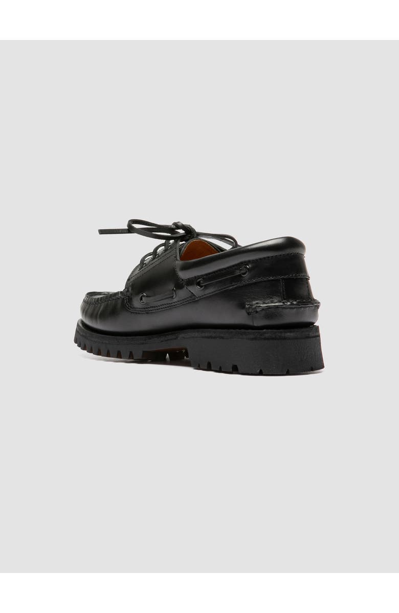 Officine Creative Heritage Flexi 001 Leather Boat Shoes, Alternate, color, Black