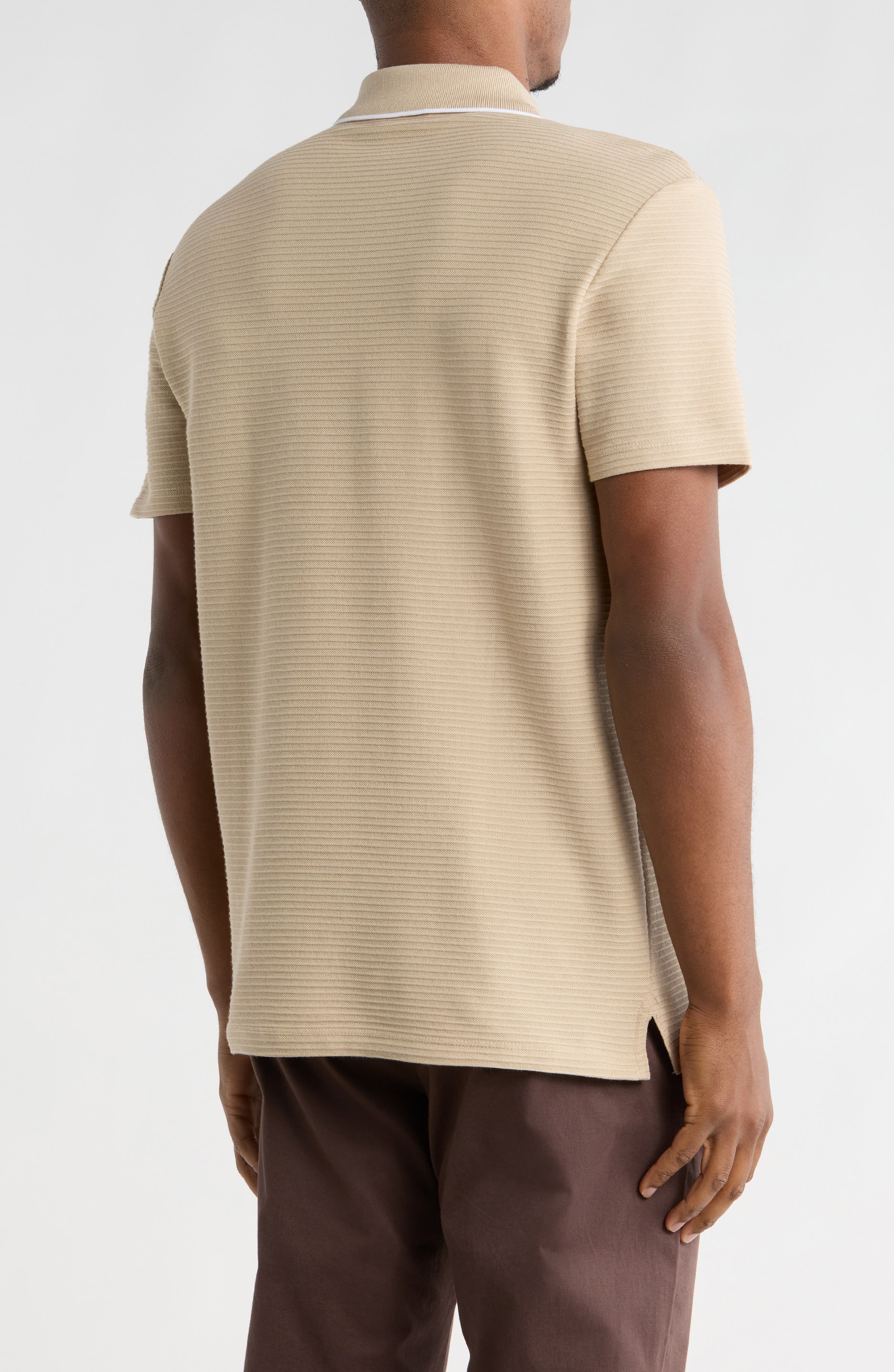 Thin Stripe Knit Polo - image 2
