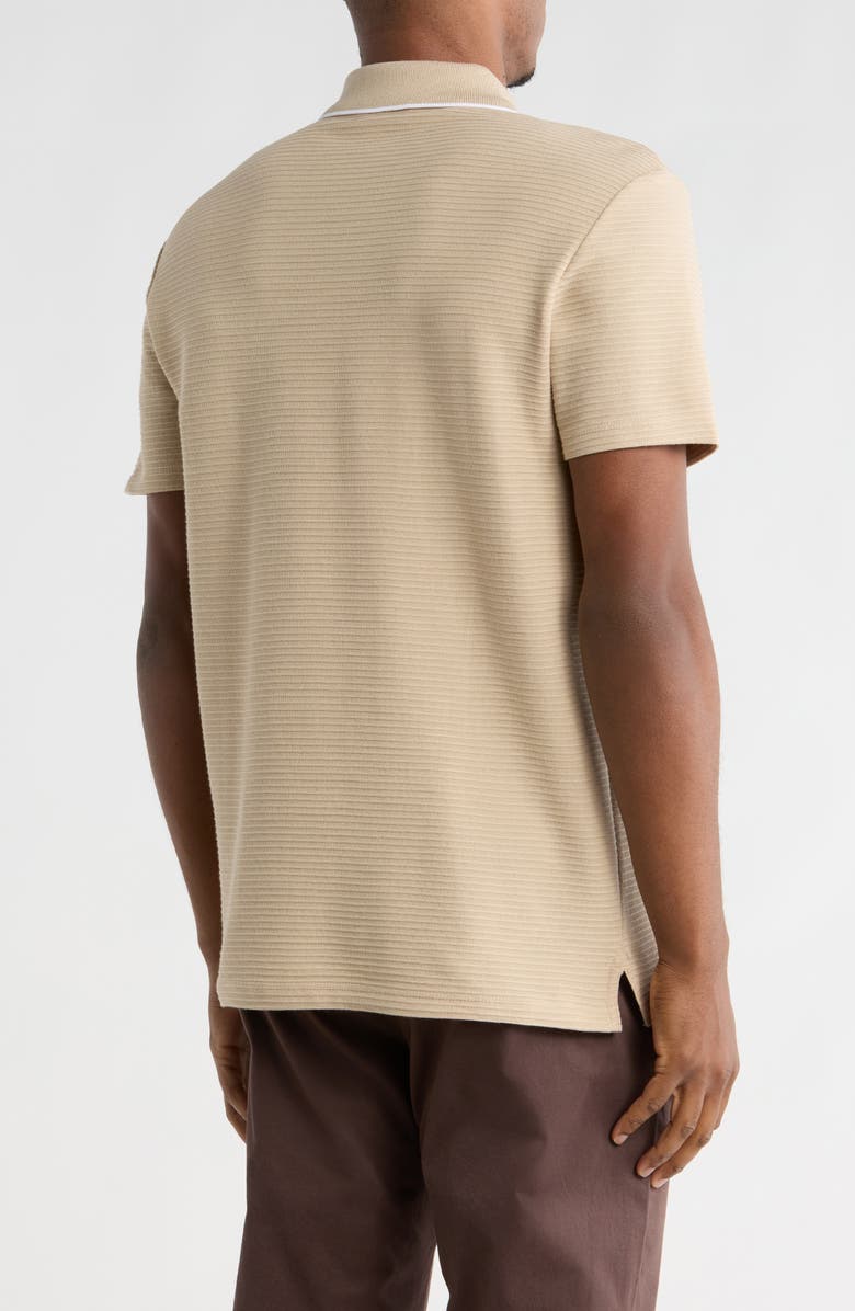 Calvin Klein Thin Stripe Knit Polo, Alternate, color, White Pepper