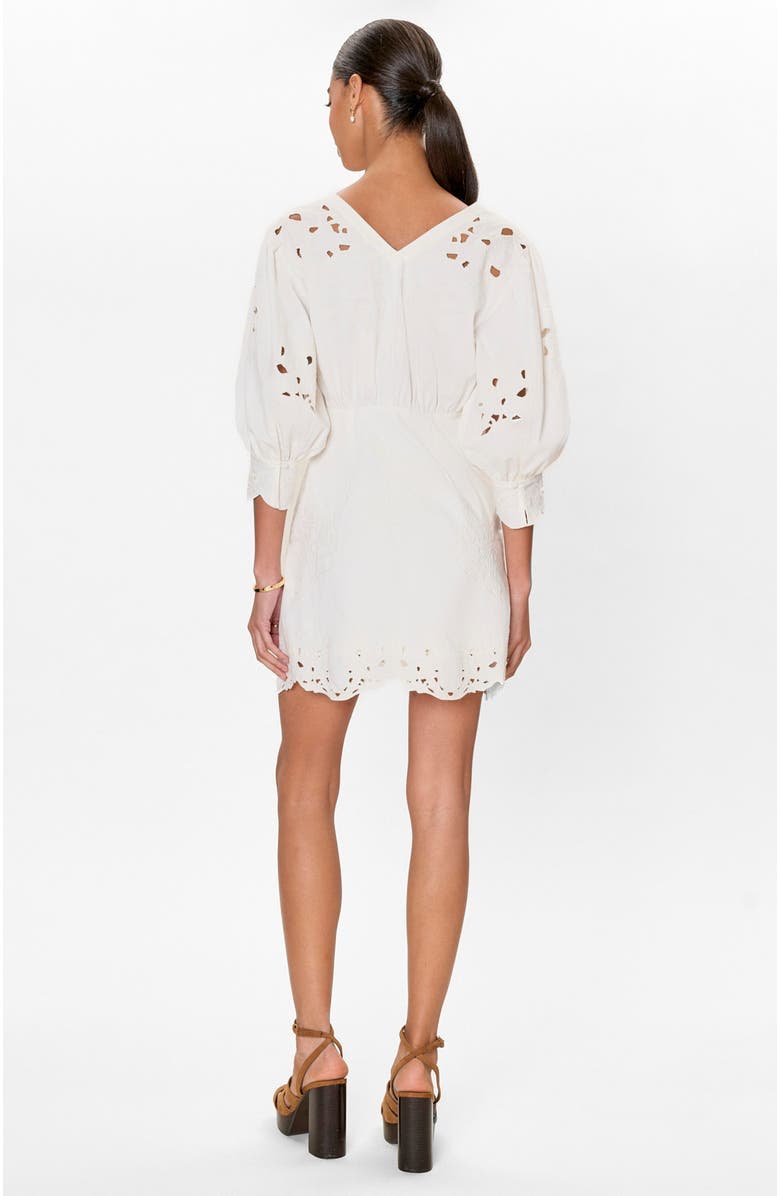 Rebecca Taylor Rachelle Button Front Dress, Alternate, color, Ivory