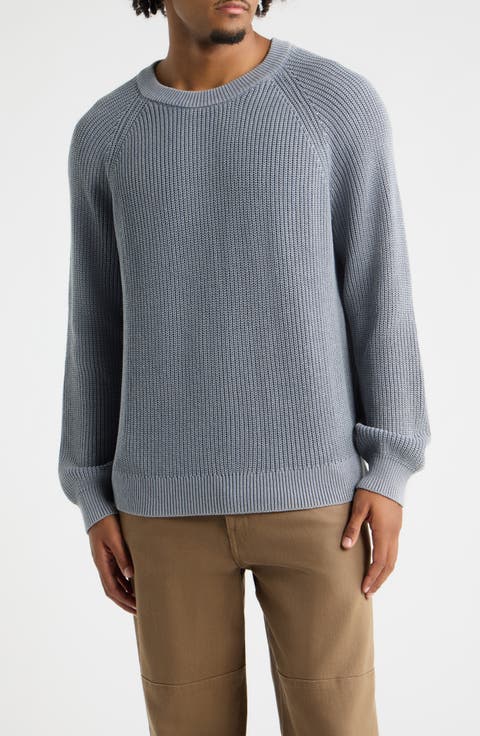 Heavyweight Ribbed Cotton Crewneck Sweater