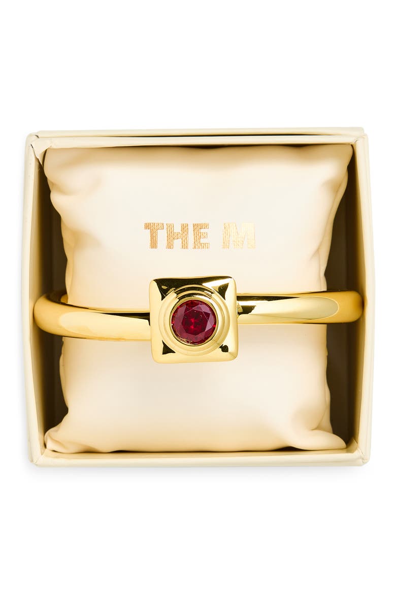 Hinged Gem Bangle, Main, color, GOLD/RED