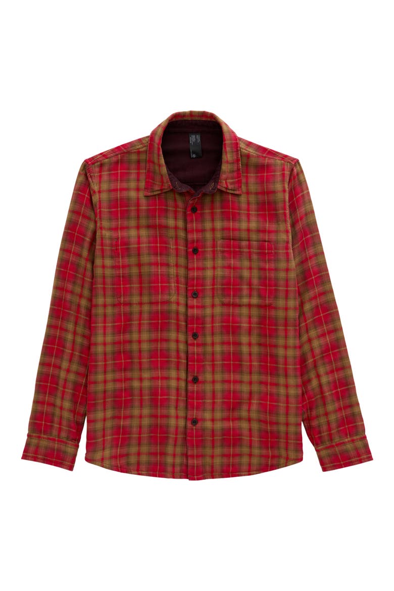 Matteo Reversible Plaid Shirt, Alternate, color, RED MULTI