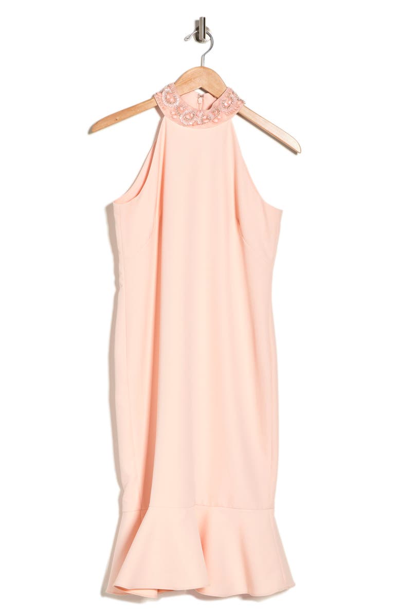 Marina Beaded Collar Midi Dress, Alternate, color, 