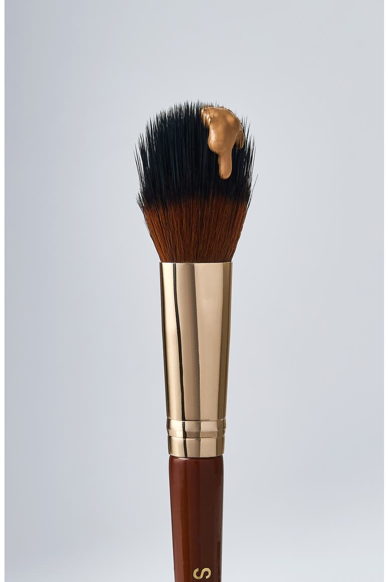 Pantherine Dewy Foundation Brush, Alternate, color, BROWN