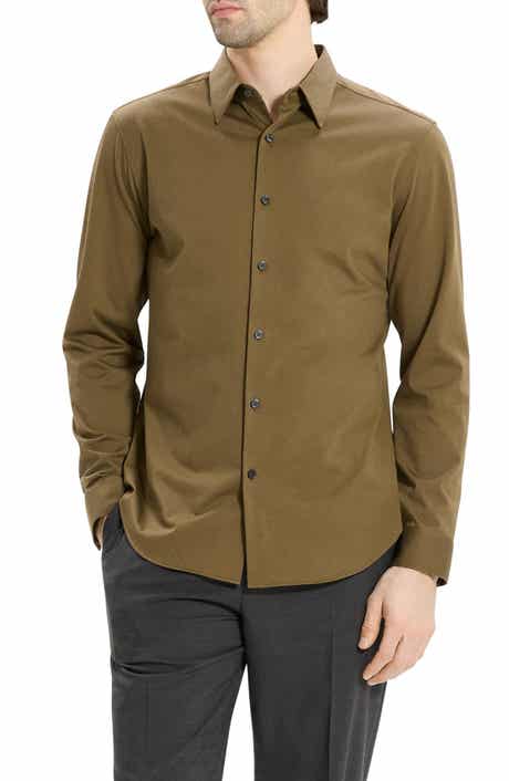 Theory Sylvain ND Structure Knit Button-Up Shirt