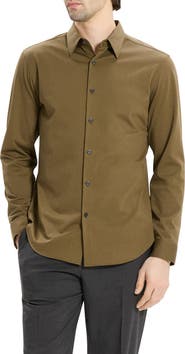 Theory Sylvain ND Structure Knit Button-Up Shirt