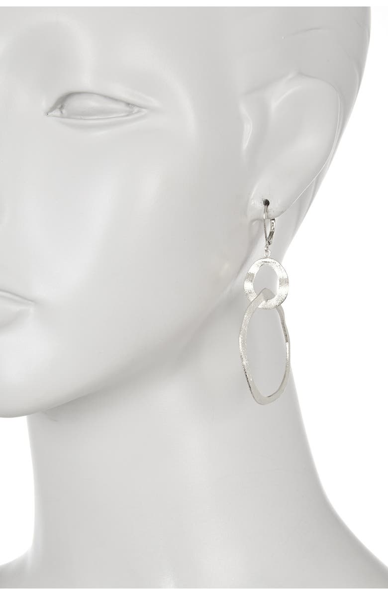 RIVKA FRIEDMAN White Rhodium CladOrganic Interlocking Circle Dangle Earrings, Alternate, color, 