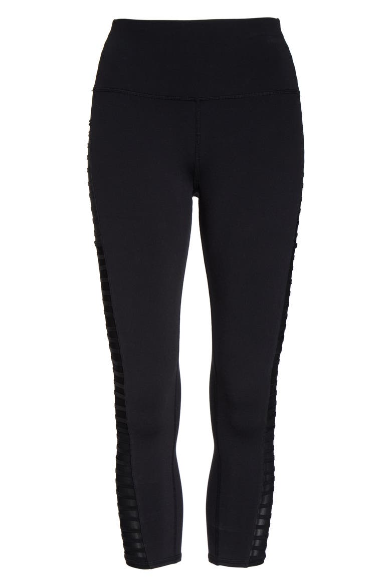 Prism High Waist Capris, Alternate, color, BLACK