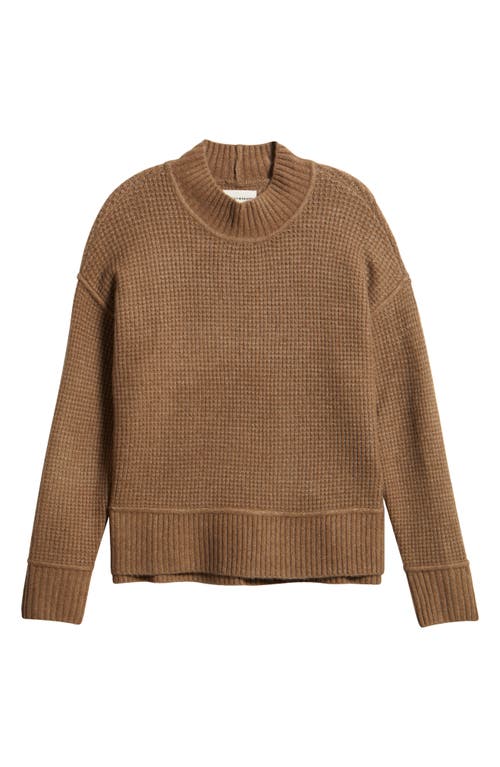 Shop Lucky Brand Waffle Stitch Mock Neck Sweater In Shitake