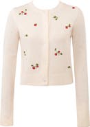 HOUSE OF CB Evalina Embroidered Wool Cardigan