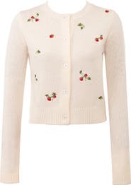 HOUSE OF CB Evalina Embroidered Wool Cardigan