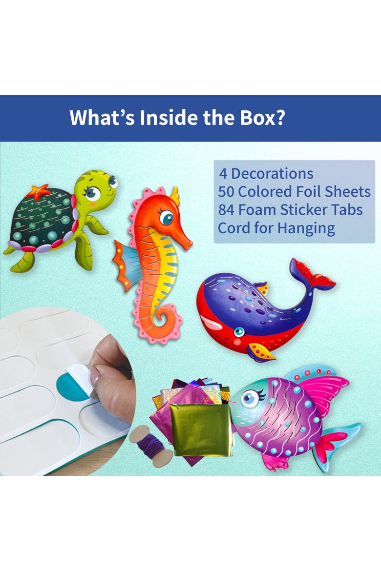 Foil Decorations-Sea Animals, Alternate, color, No Color