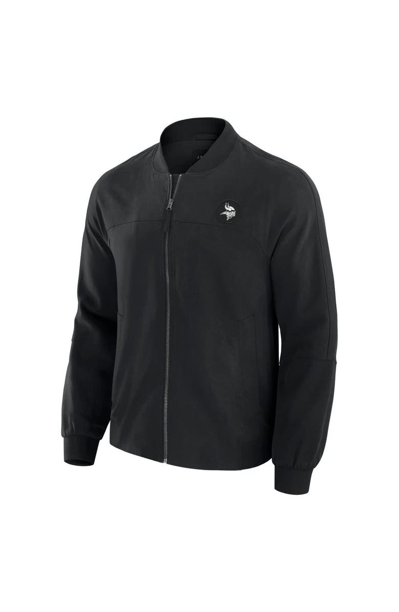 J. Palmer Men's J. Palmer Black Minnesota Vikings Lightweight Cover-4 Tri-Blend Full-Zip Jacket, Alternate, color, Black