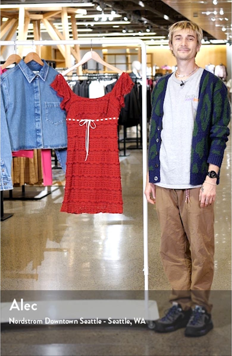 Flutter Sleeve Lace Minidress, sales video thumbnail