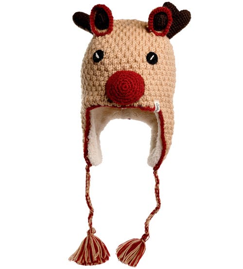 Nirvana Designs Crochet Reindeer Hat In White
