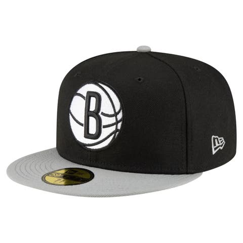 Men's New Era Black/White Brooklyn Nets 2-Tone 59FIFTY Fitted Hat