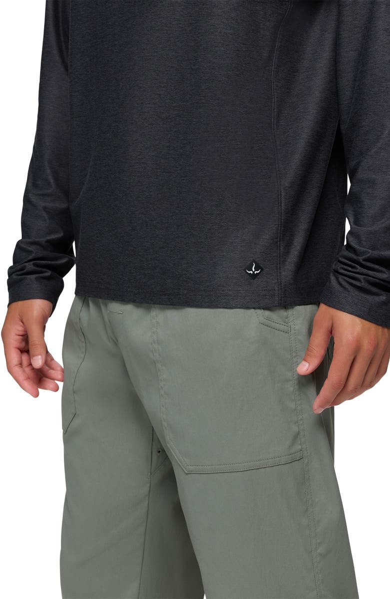 prAna Altitude Tracker Performance Quarter Zip, Alternate, color, Black Heather