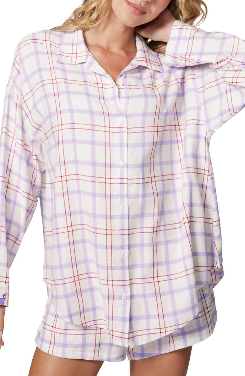 Florence by Mills Cozy Flannel Sleep Shirt, Alternate, color,