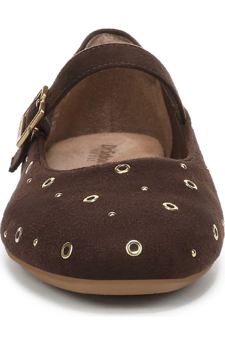 Dr. Scholl's <p>Wexley Studded Mary Jane Flat (Women)</p>, Alternate, color, Dark Umber Microfiber