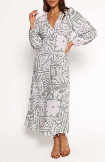 Petal & Pup Kolby Mixed Print Long Sleeve Maxi Dress