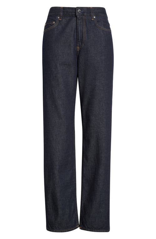 Totême Toteme Low Rise Organic Cotton Denim Straight Leg Jeans In Blue
