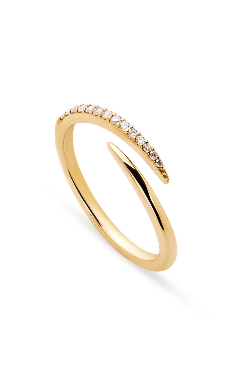 Ana Luisa Gold Band Ring - Diamond Bypass Ring, Main, color, Gold