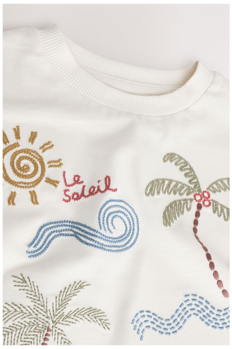 Kids' Le Soleil Embroidered T-Shirt, Alternate, color, NEUTRAL