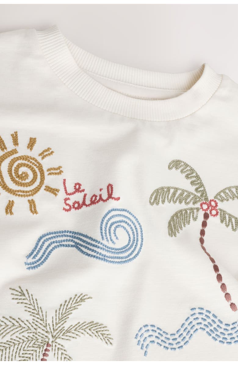 NEXT Kids' Le Soleil Embroidered T-Shirt, Alternate, color, Neutral