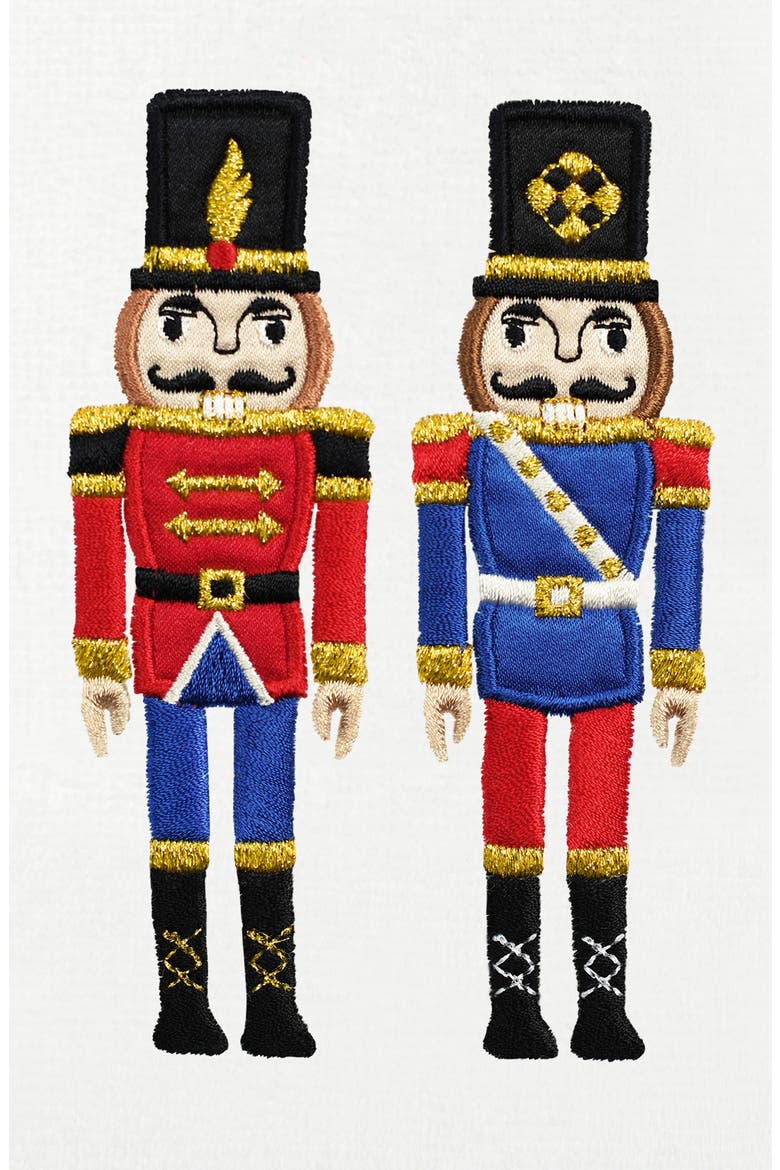 2-Piece Nutcrackers Turkish Cotton Hand Towel Set, Alternate, color, WHITE