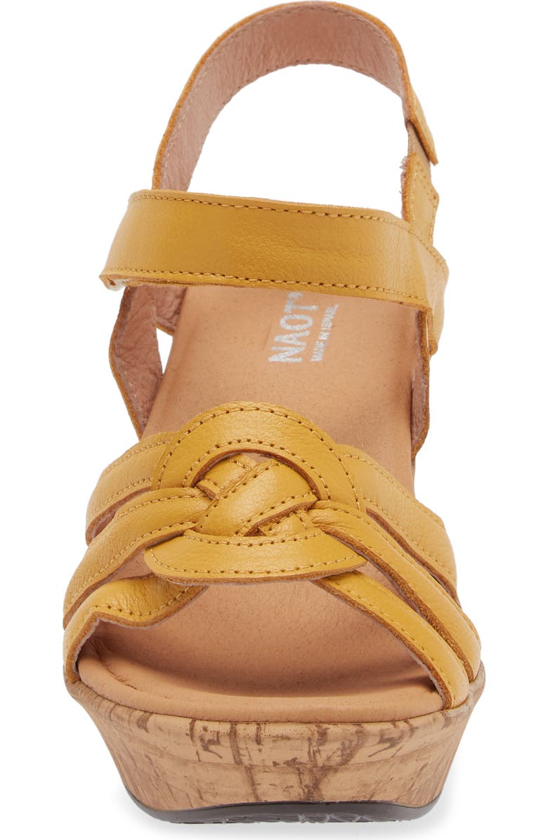 Naot Tropical Platform Wedge Sandal, Alternate, color, Marigold Leather