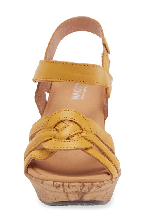 Naot Tropical Platform Wedge Sandal In Brown