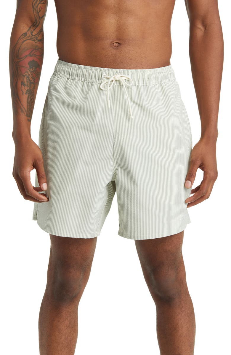 Saturdays NYC Timothy Seersucker Swim Shorts, Main, color, 