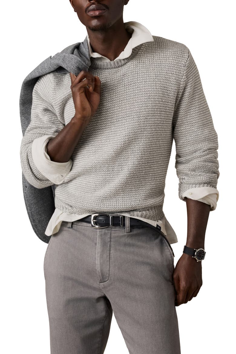 Heirloom Organic Cotton Crewneck Sweater, Main, color, STEEL SHORES FEEDER