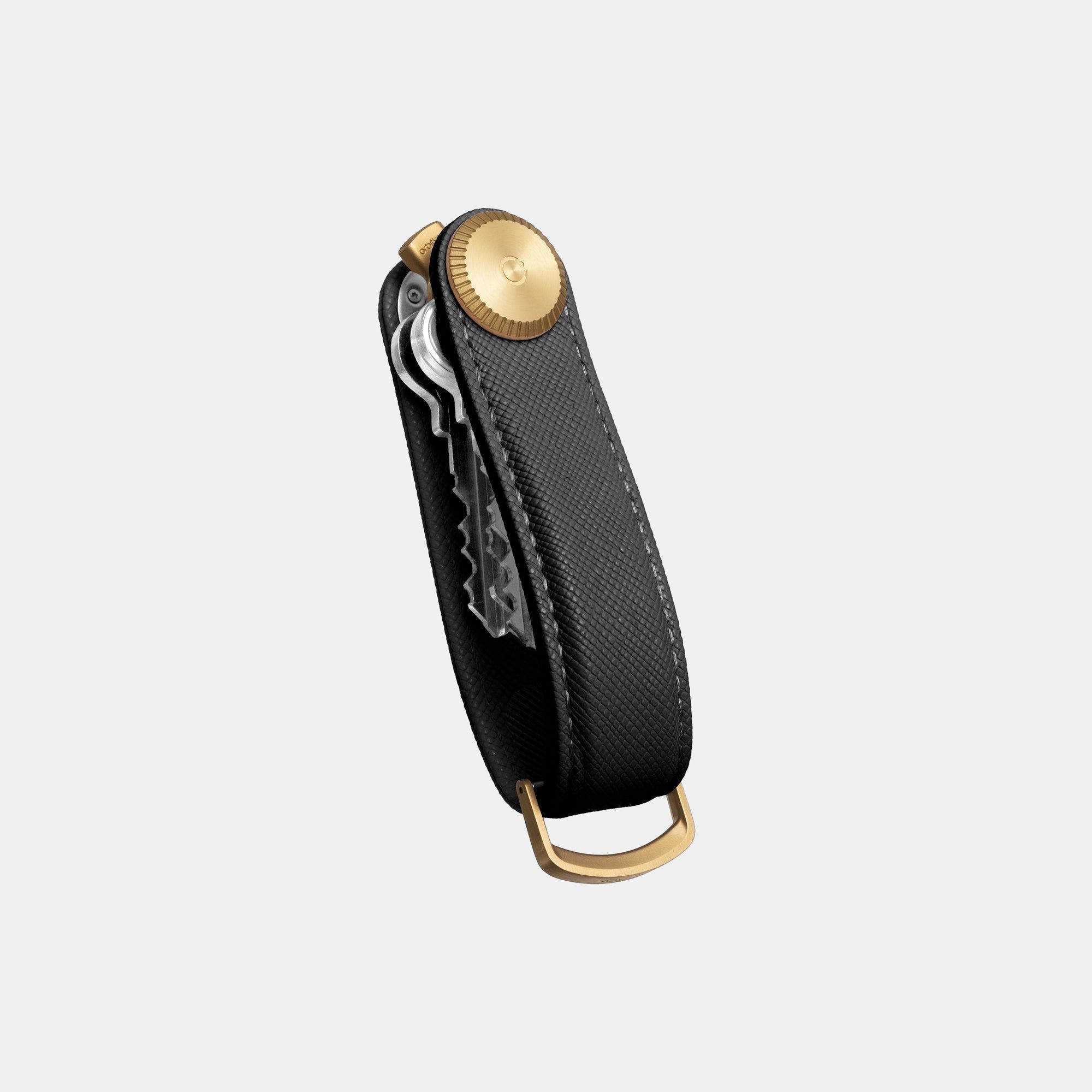 Orbitkey Pro Saffiano Leather Key Organiser, Alternate, color, Liquorice