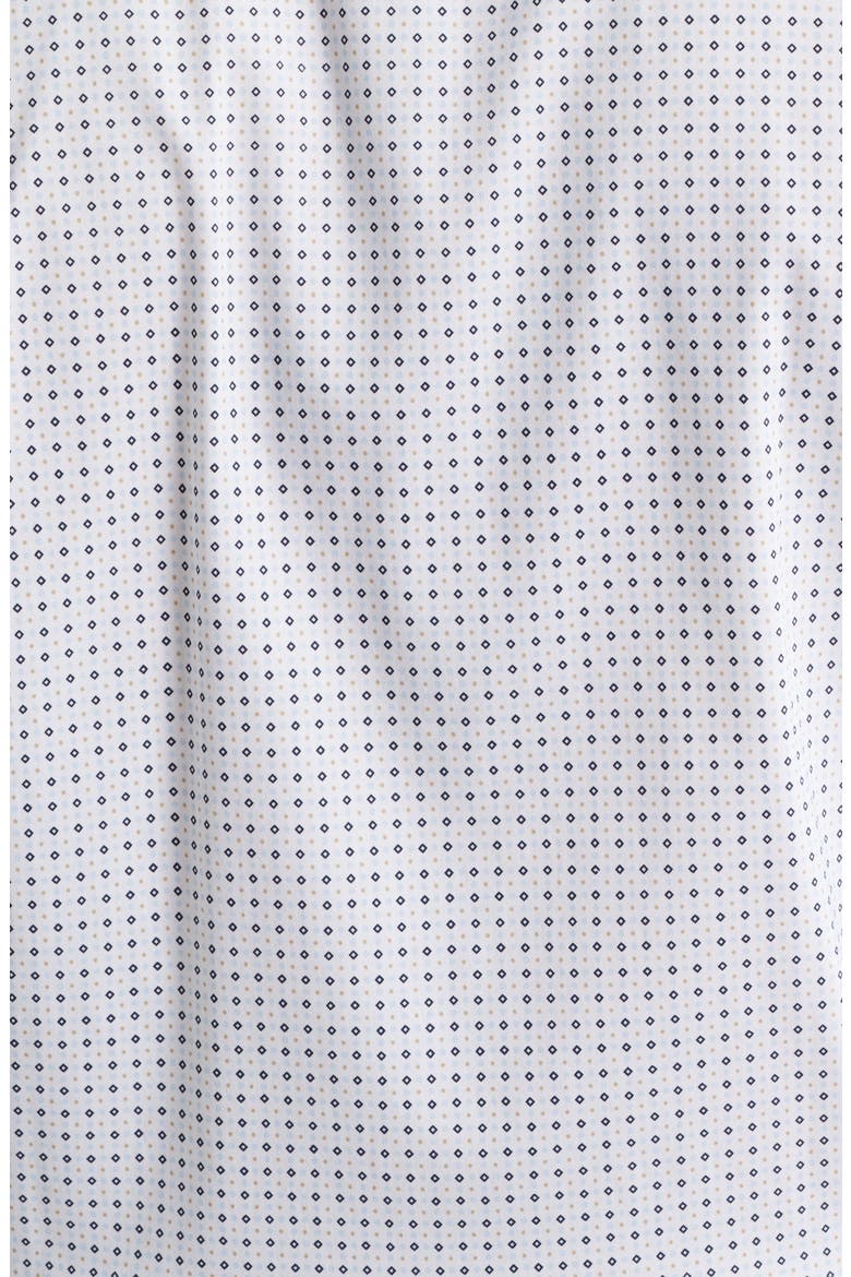 Trim Fit Geometric Print Premium Performance Twill Dress Shirt, Alternate, color, LIGHT BLUE
